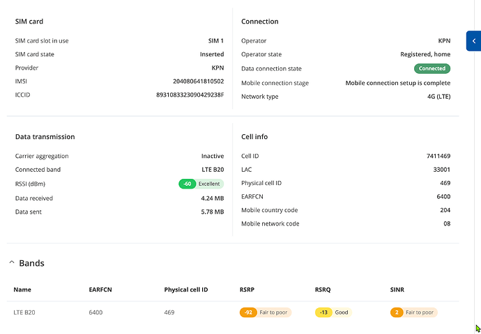 RUT955 Mobile Connection