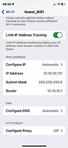 Client IP On Guest Network