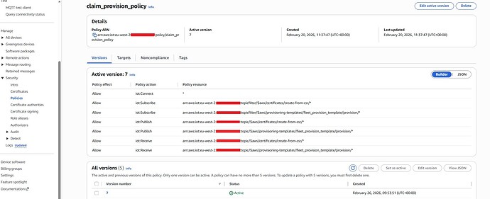 AWS setup 1 - claim policy