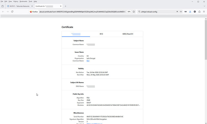 actual certificate expiration