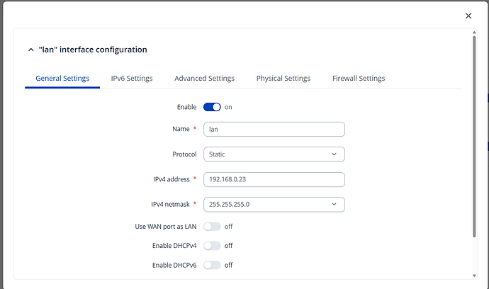 lan interface 1