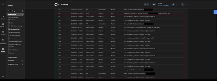 LAN port 1 2 3 4 Down WTF