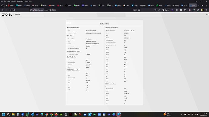 Zyxel Router results
