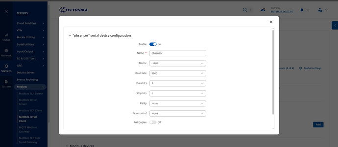 Serial device configuration