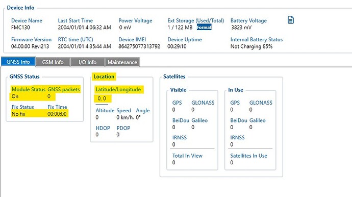 GPS Data not Available. No GPS signal