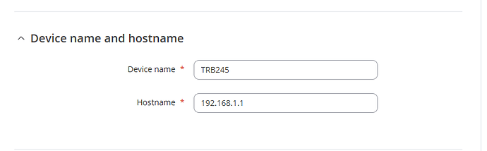 device and hostname