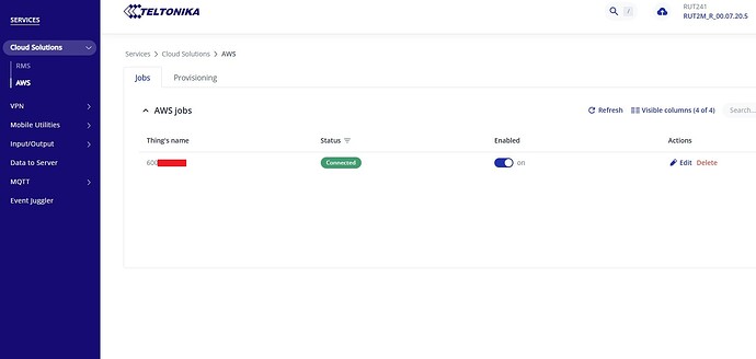 RUT provision setup 4