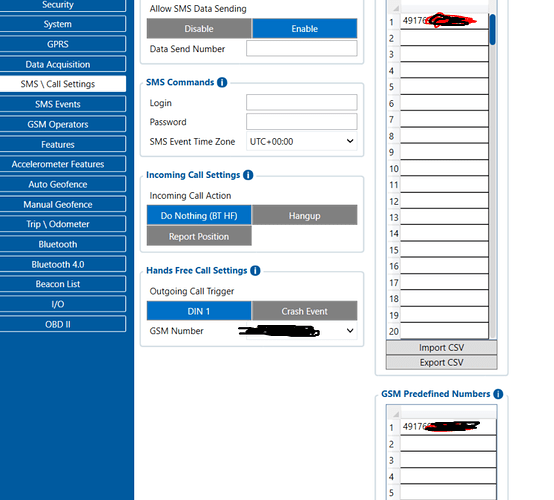 sms,call settings