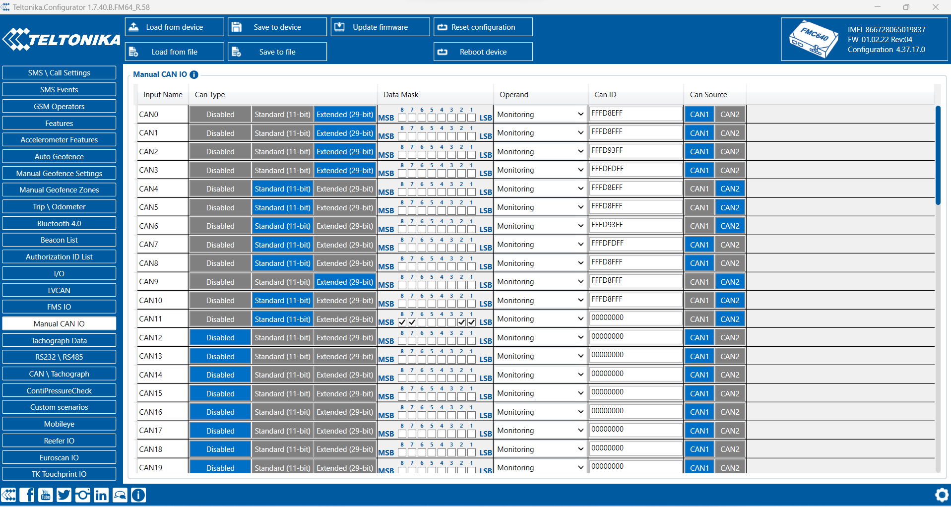 FMC640 Manual CAN Data - Teltonika Telematics - Teltonika Community