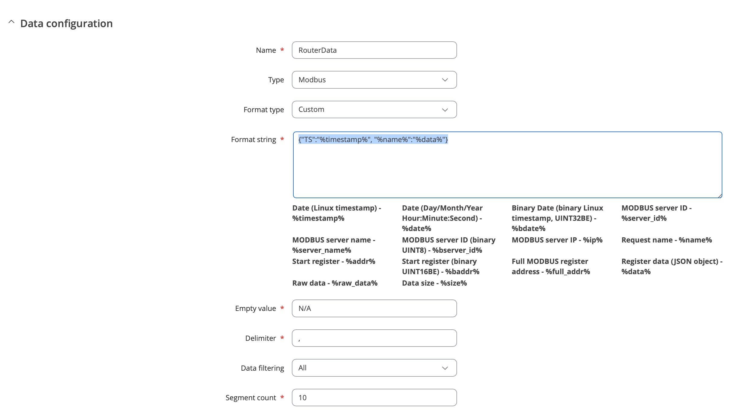 Proper JSON Formatting ModBus data and using Data to Server MQTT ...