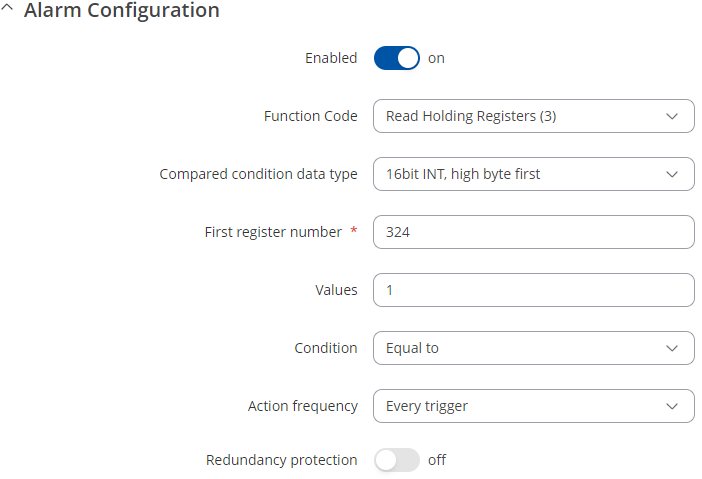 TRB141 Modbus Client don`t send Alarms to Modbus server - Networking ...