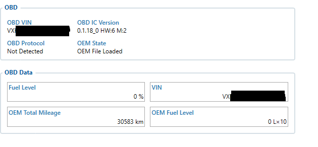 OBD Status Page